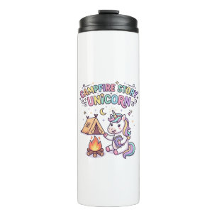 Unicorn Campfire Story Unicorn Charming POD Artwor Thermal Tumbler