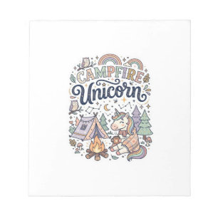Unicorn Campfire Unicorn Premium Vector Sticker an Notepad