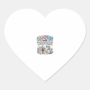 Unicorn Camping with Unicorns Kawaii Sticker and S