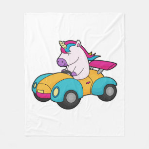 Unicorn Car Fleece Blanket