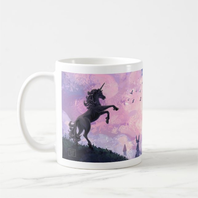 Unicorn Castle Coffee Mug (Left)
