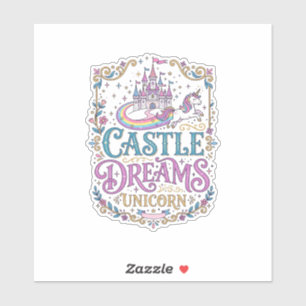 Unicorn Castle Dreams Unicorn White Background Pri
