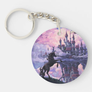 Unicorn Castle Keychain