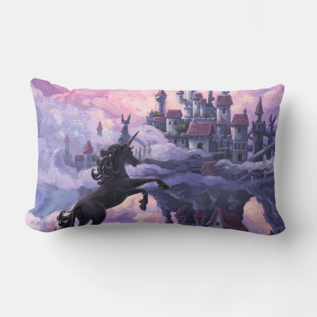 Unicorn Castle Lumbar Pillow (Front)