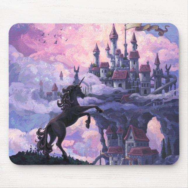 Unicorn Castle Mouse Pad (Front)