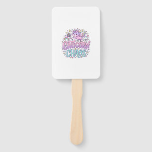 Unicorn Caticorn Chaos Cute Pastel Product Graphic Hand Fan