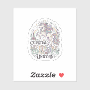 Unicorn Celestial Bloom Unicorn Premium Vector Typ