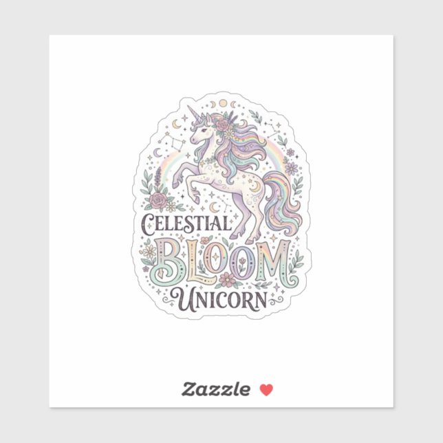 Unicorn Celestial Bloom Unicorn Premium Vector Typ (Sheet)
