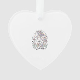 Unicorn Celestial Bloom Unicorn Premium Vector Typ Ornament