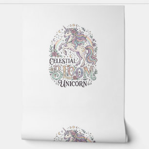 Unicorn Celestial Bloom Unicorn Premium Vector Typ Wallpaper