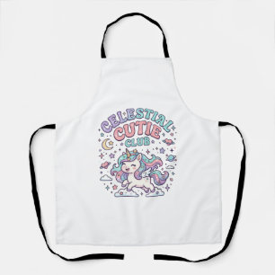 Unicorn Celestial Cutie Club Retro Style Product G Apron