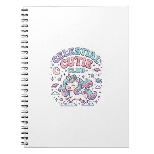 Unicorn Celestial Cutie Club Retro Style Product G Notebook