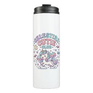 Unicorn Celestial Cutie Club Retro Style Product G Thermal Tumbler