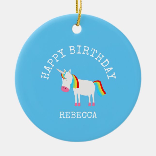 Unicorn Ceramic Ornament (Front)