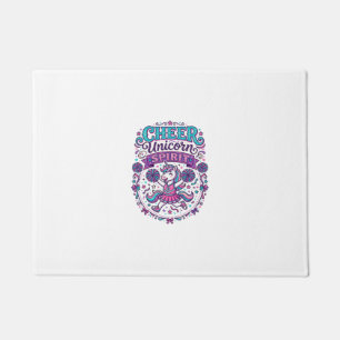 Unicorn Cheer Unicorn Spirit Colourful POD Artwork Doormat