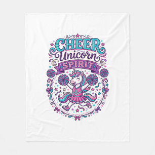 Unicorn Cheer Unicorn Spirit Colourful POD Artwork Fleece Blanket
