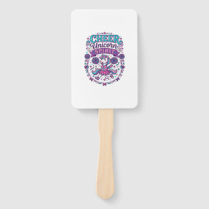Unicorn Cheer Unicorn Spirit Colourful POD Artwork Hand Fan