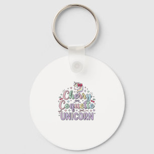 Unicorn Cherry Coquette Unicorn Original Zazzle De Keychain