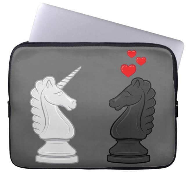 Unicorn Chess Knight Laptop Sleeve (Front)