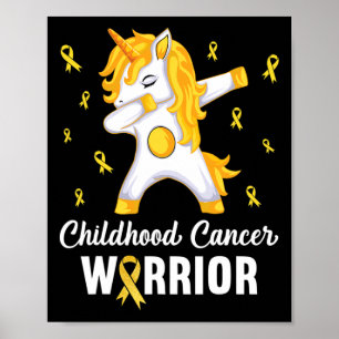 Unicorn Childhood Cancer Warrior In September We W Poster