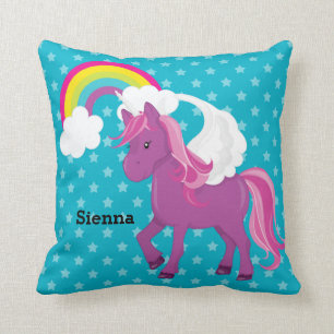 Unicorn * Choose your background colour Throw Pillow