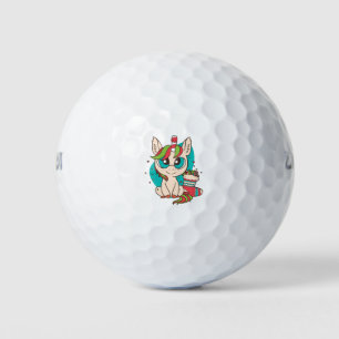 Unicorn Christmas Golf Balls
