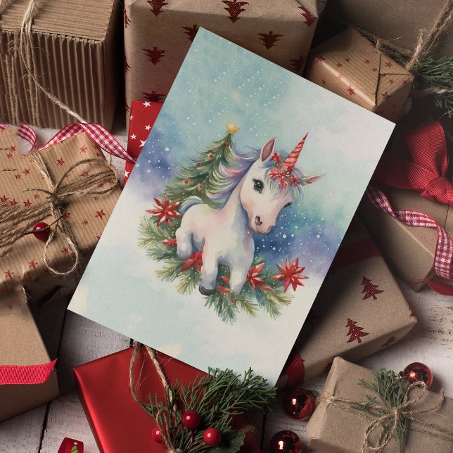 Unicorn Christmas  Holiday Card (Creator Uploaded)
