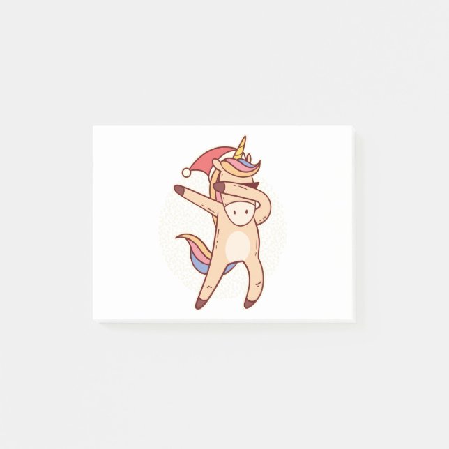 unicorn christmas post-it notes (Front)