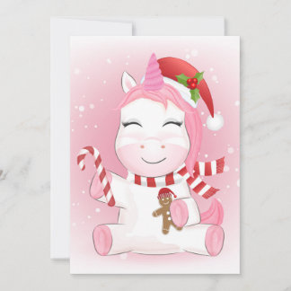 Unicorn Christmas Season Holiday Card