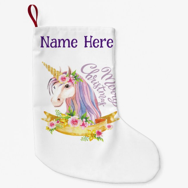 Unicorn Christmas Stocking (Front)