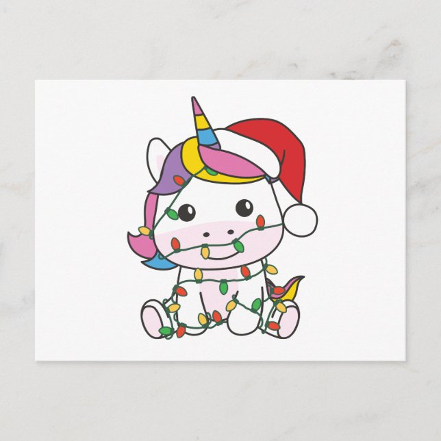 Unicorn Christmas Winter Animals Holiday Unicorns (Front)