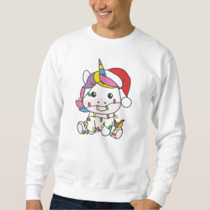 Unicorn Christmas Winter Animals Holiday Unicorns Sweatshirt