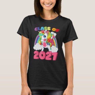 Unicorn Class Of 2027 Grow With Me First Day of Sc T-Shirt
