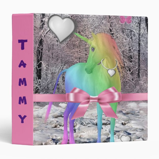 Unicorn, Classeur signature Avery (Devant/Côté)