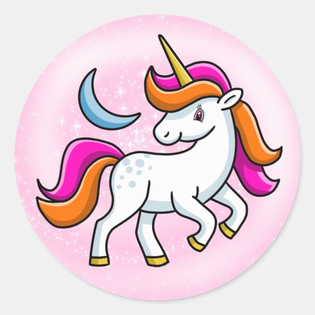 Unicorn Classic Round Sticker (Front)