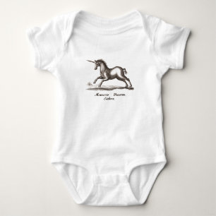 Unicorn Classic Running Magic Woodland Creature Baby Bodysuit