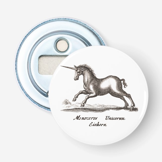 Unicorn Classic Running Magic Woodland Creature Bottle Opener (Front)