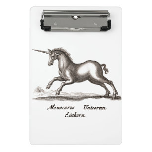 Unicorn Classic Running Magic Woodland Creature Mini Clipboard