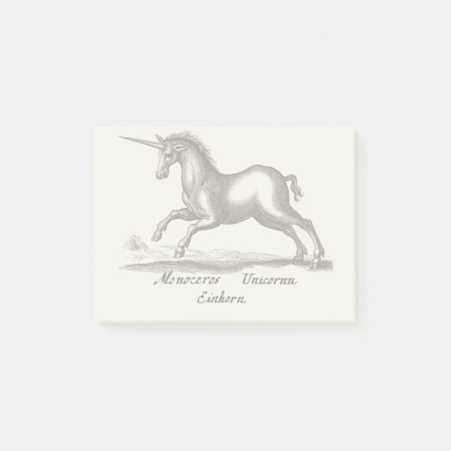 Unicorn Classic Running Magic Woodland Creature Post-it Notes (Front)
