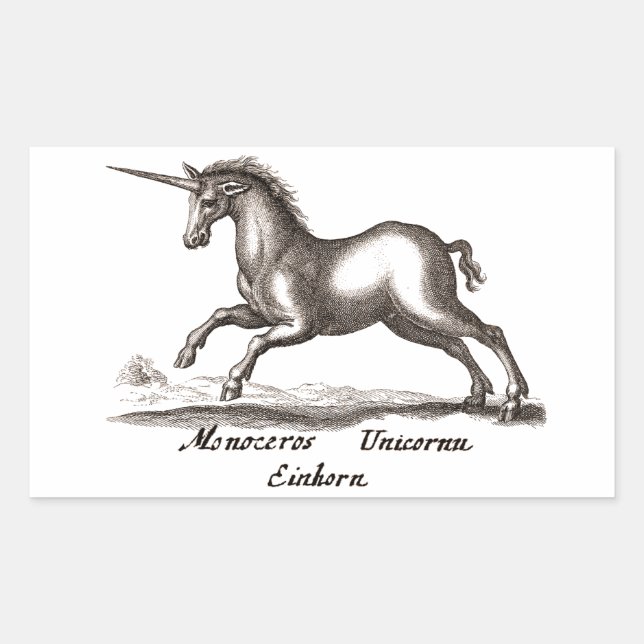 Unicorn Classic Running Magic Woodland Creature Sticker (Front)