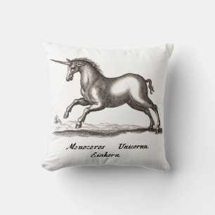 Unicorn Classic Running Magic Woodland Creature Throw Pillow