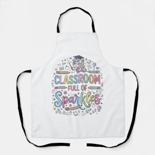 Unicorn Classroom Full of Sparkles Original Merch  Apron