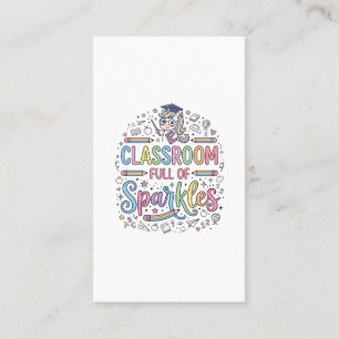 Unicorn Classroom Full of Sparkles Original Merch  Business Card