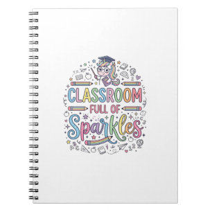 Unicorn Classroom Full of Sparkles Original Merch Notebook