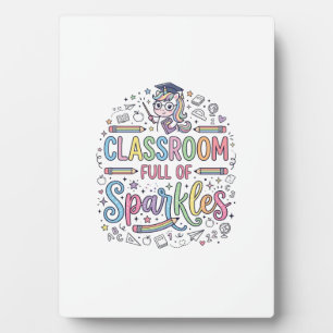 Unicorn Classroom Full of Sparkles Original Merch Plaque