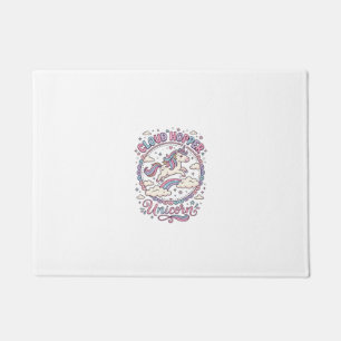 Unicorn Cloud Hopper Unicorn Playful Cute Gift Des Doormat