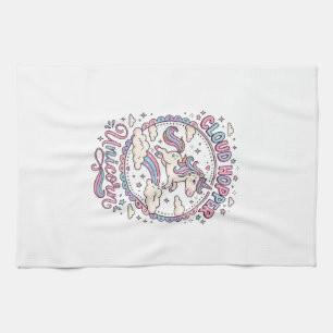 Unicorn Cloud Hopper Unicorn Playful Cute Gift Des Kitchen Towel