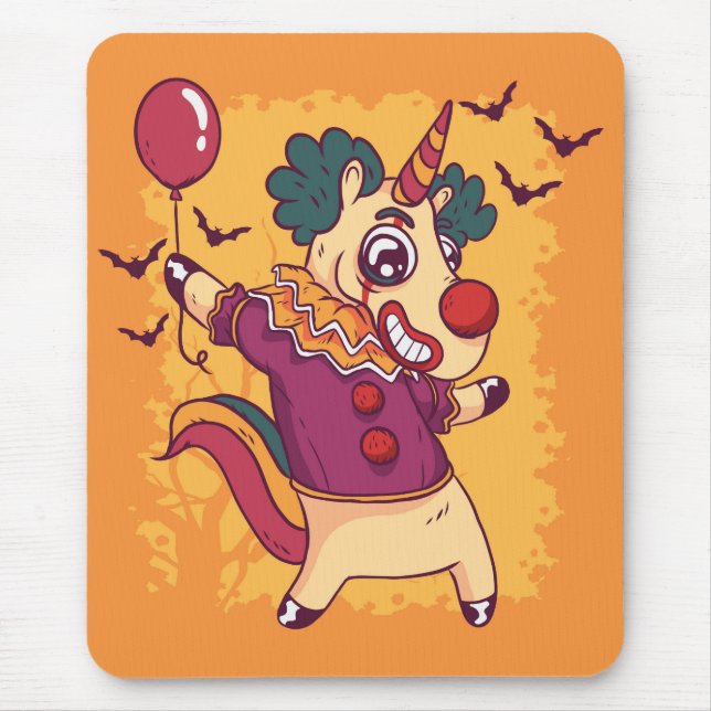 Unicorn Clown Mouse Pad (Front)