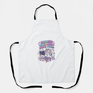 Unicorn Coding Unicorn Debug Squad Charming Market Apron