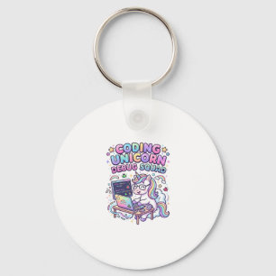 Unicorn Coding Unicorn Debug Squad Charming Market Keychain